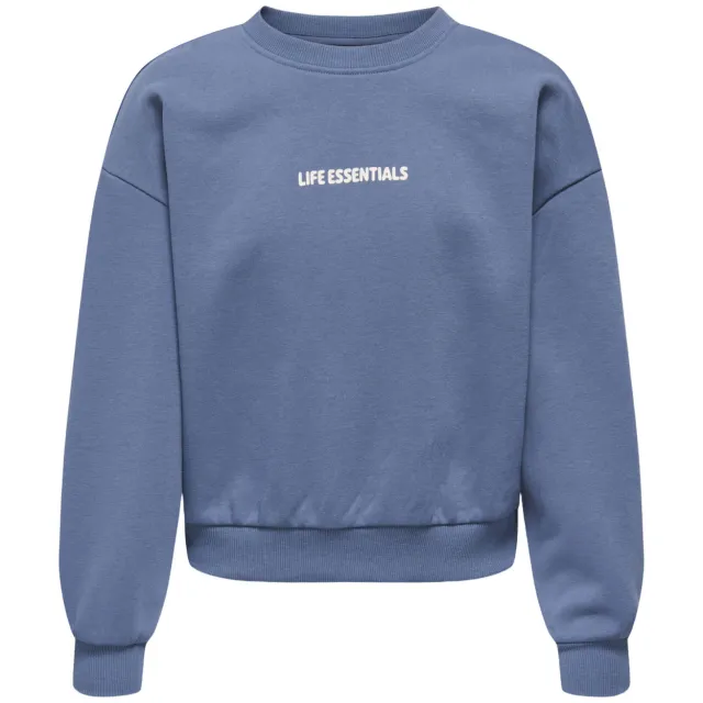 Only KIDS ONLY GIRL sweater met backprint - blauw
