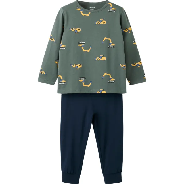 NAME IT Nacht Set pyjama grijsgroen/donkerblauw