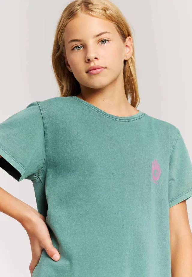 Protest T-shirtjurk met backprint groen