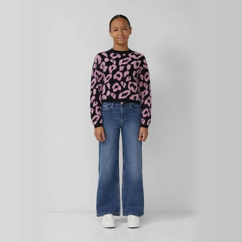 s.Oliver high waist wide leg jeans medium blue denim