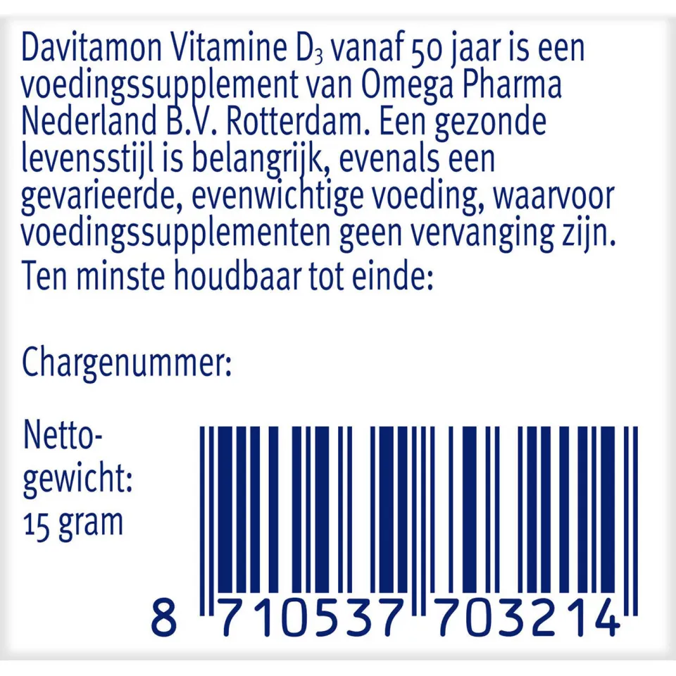 Davitamon Vitamine D3 50+ tabletten, foto 5