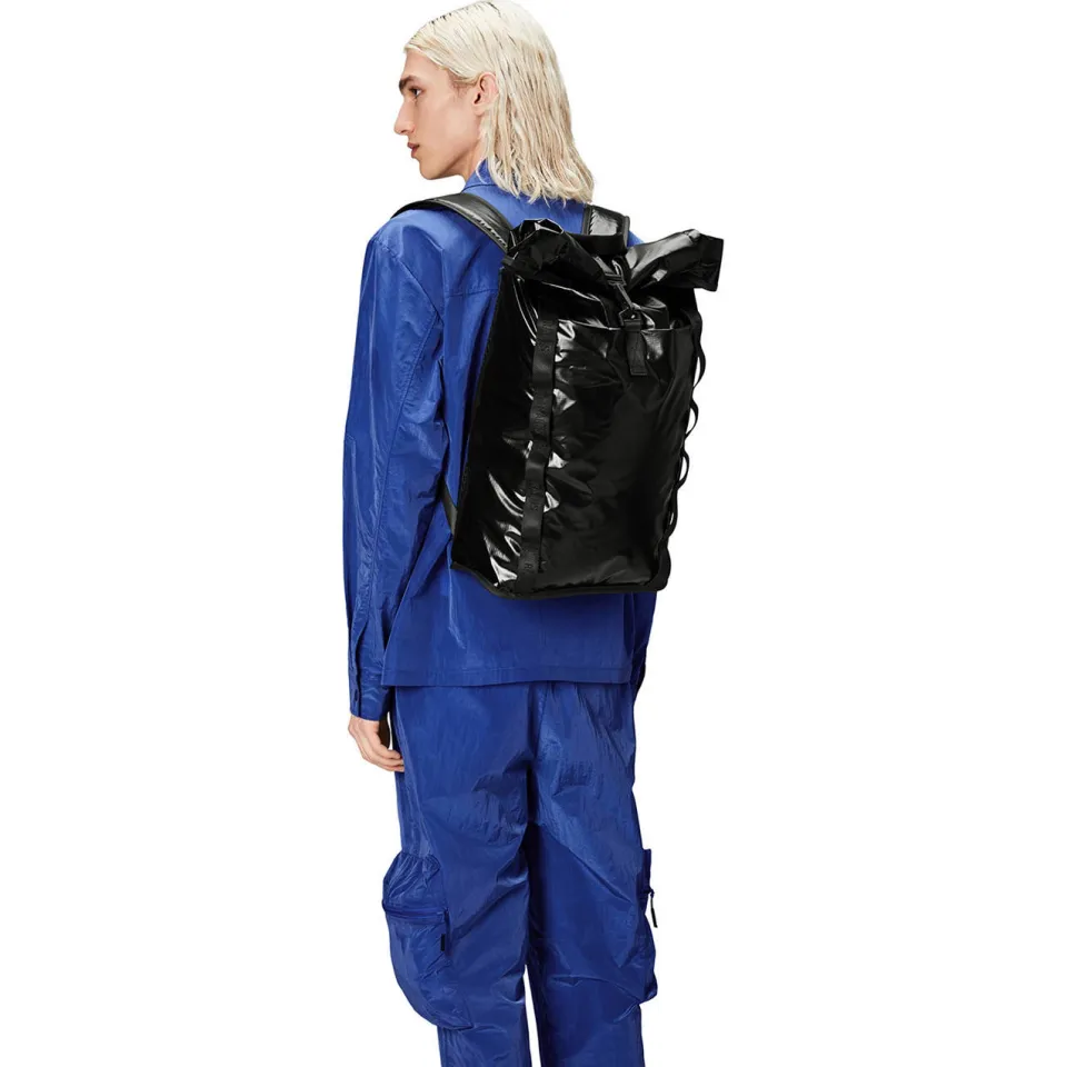 Rains Sibu Rolltop rugzak zwart, foto 3
