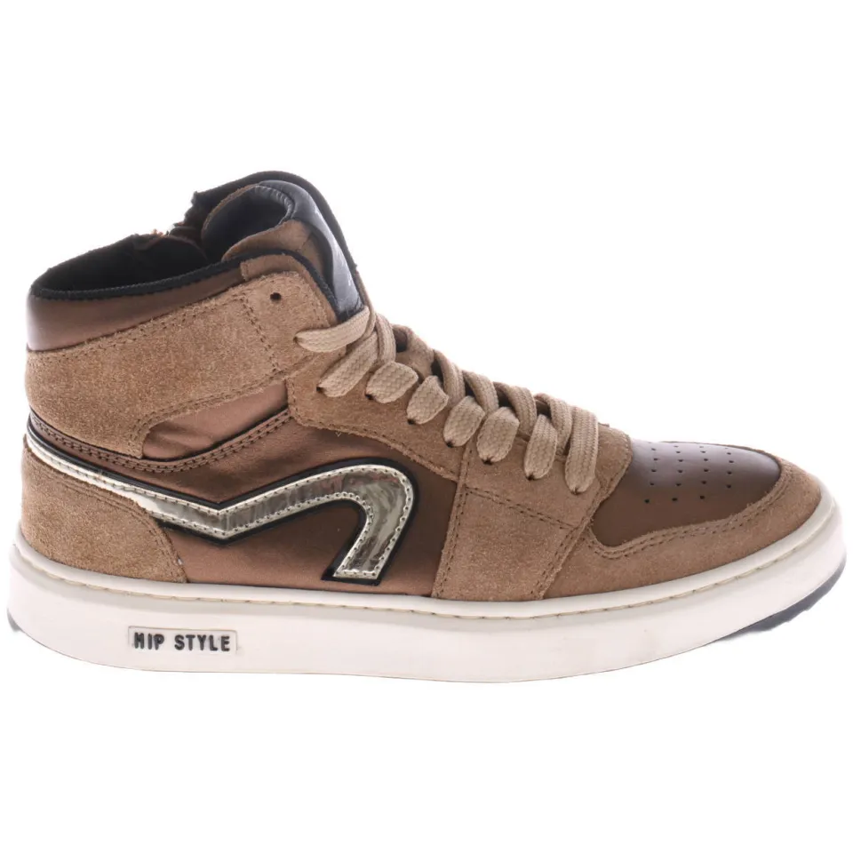 Hip H1765 leren sneaker brons