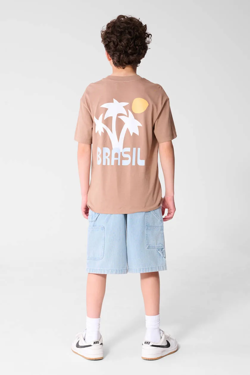 Shoeby T-shirt met backprint lichtbruin, foto 6