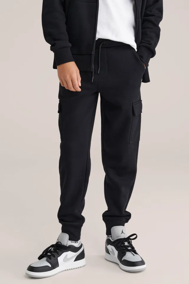 WE Fashion regular cargobroek zwart, foto 3