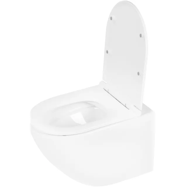 Wandtoilet Differnz Met PK Uitgang Rimless Inclusief Toiletbril Glans Wit