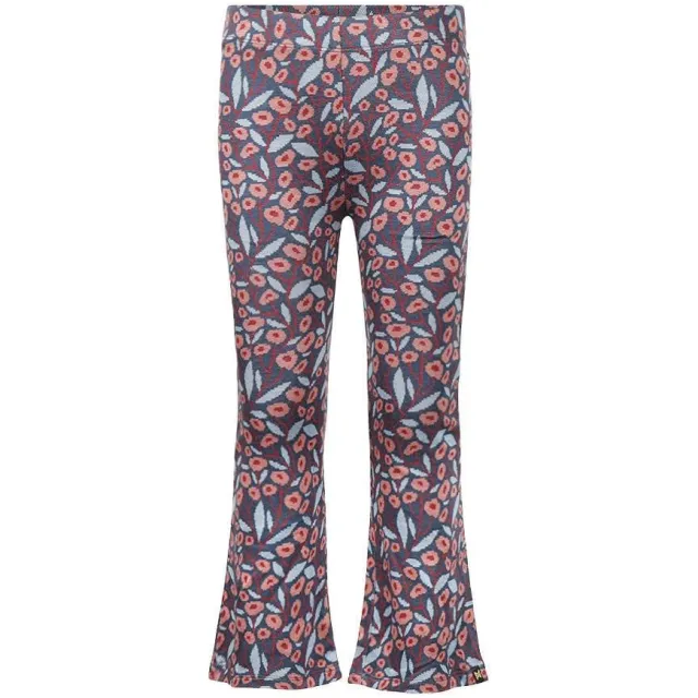 Koko Noko flared broek met bloemenprint blauw/roze, foto 2