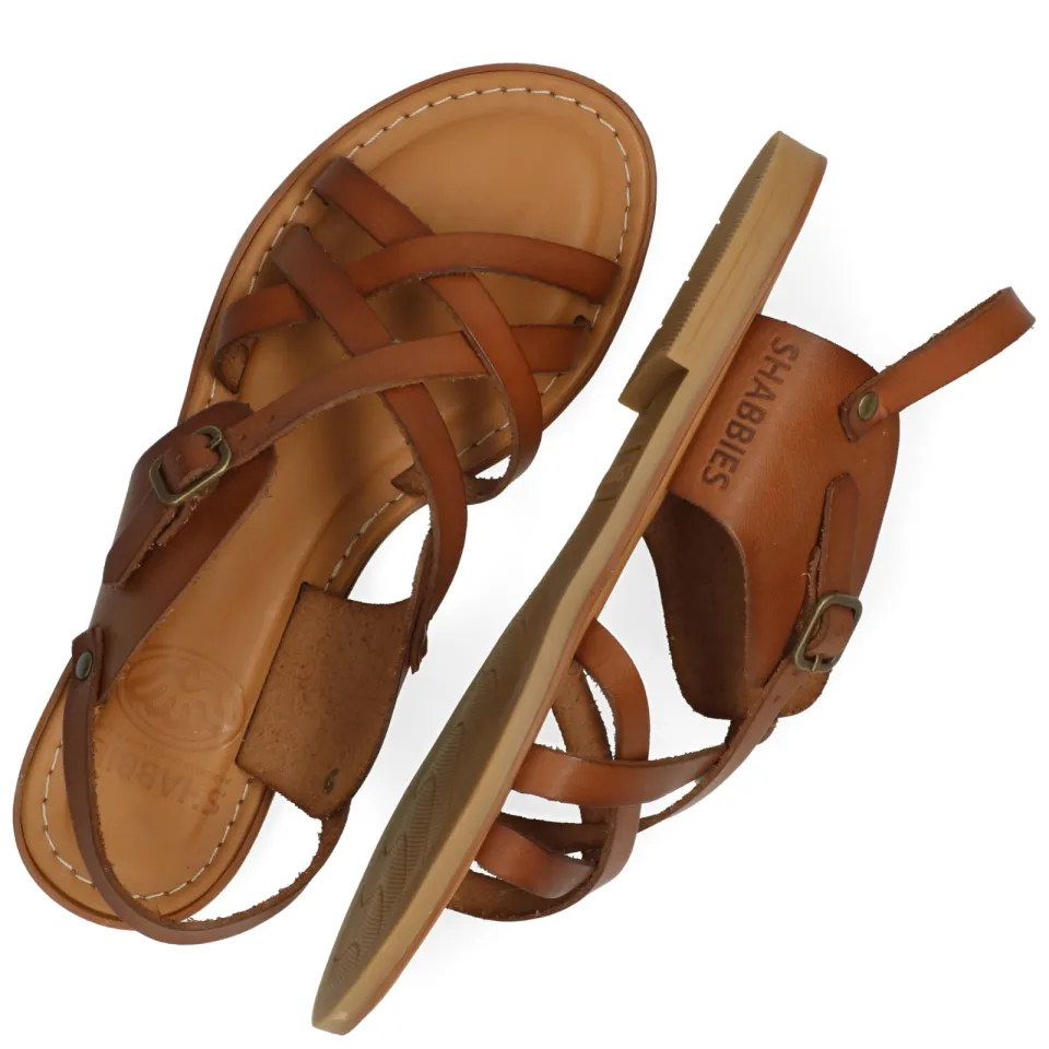 Shabbies Amsterdam Angel Cross sandaal Vachetta Cognac, foto 4