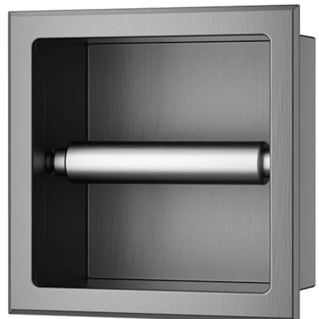 Wiesbaden Toiletrolhouder Inbouw Wiesbaden Rocko Zonder Klep Gunmetal