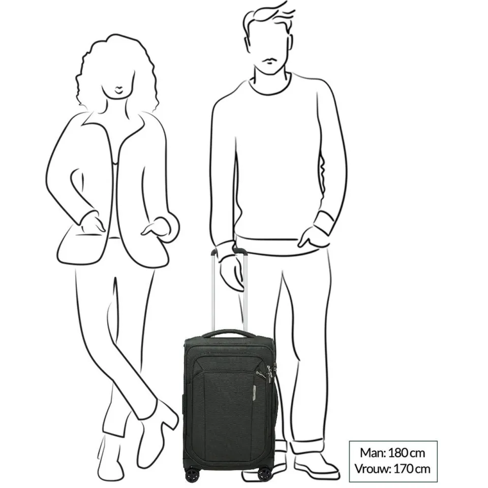 Samsonite Respark 55 trolley donkergroen, foto 3