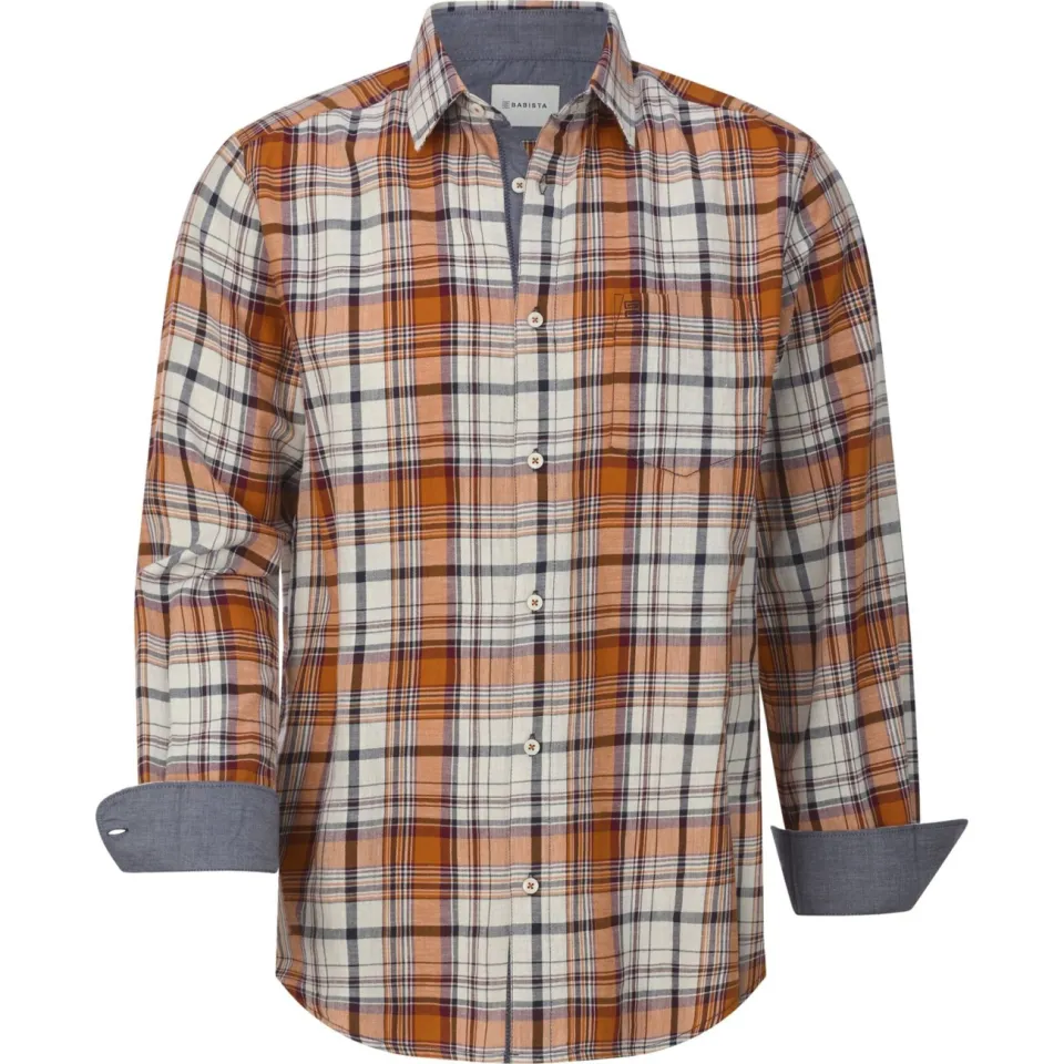 Babista regular fit geruite overhemd Plus Size - oranje, foto 2