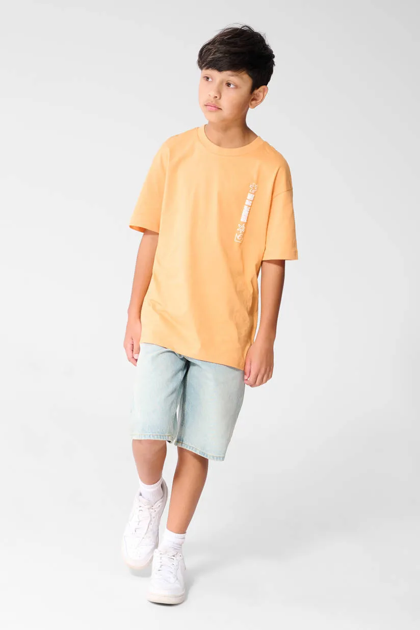 Shoeby t-shirt met backprint oranje