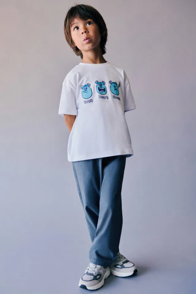 Mango casual broek blauw