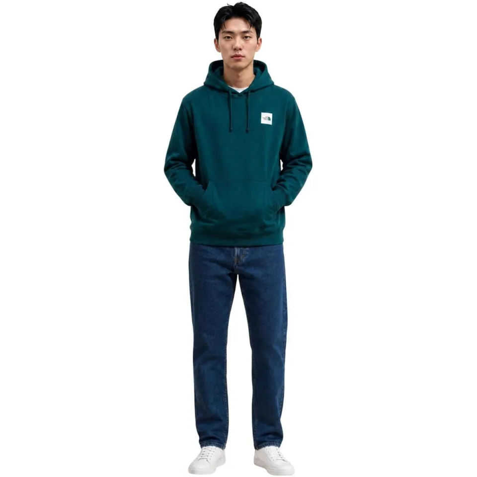 The North Face box half dome sweat hoodie - donkergroen