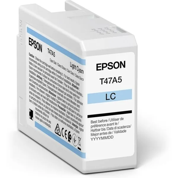 Epson T47A5 Inktcartridge Licht-cyaan light cyan, foto 2