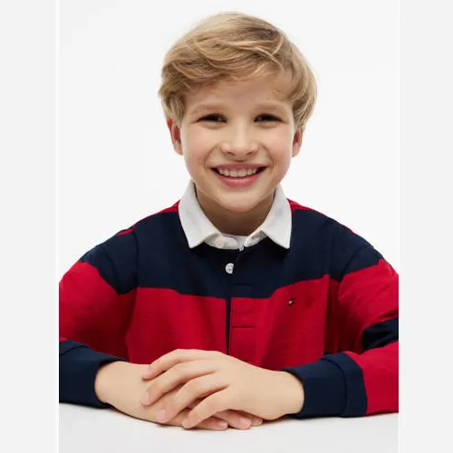 Tommy Hilfiger gestreepte polo - rood, foto 5