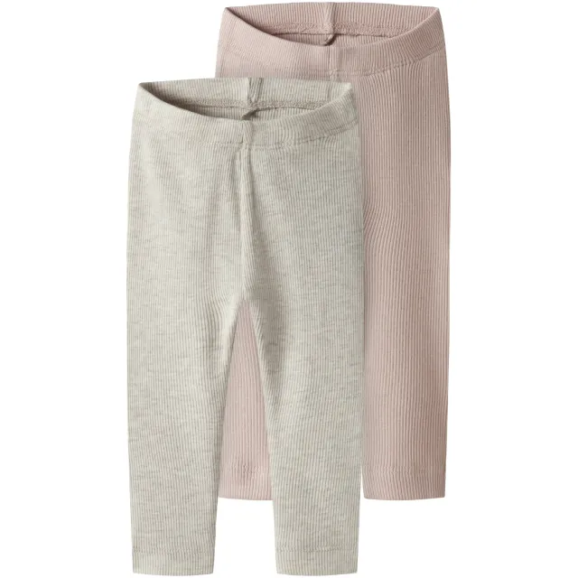 NAME IT BABY broekje grijs roze 2-pack