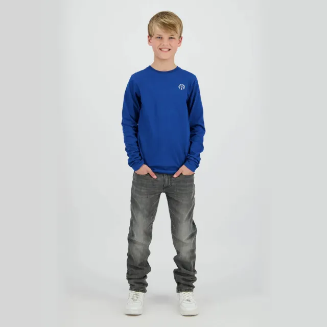 Raizzed longsleeve met backprint blauw Hardblauw