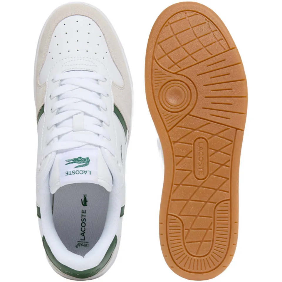 Lacoste T-Clip Set leren sneakers - wit/groen, foto 2