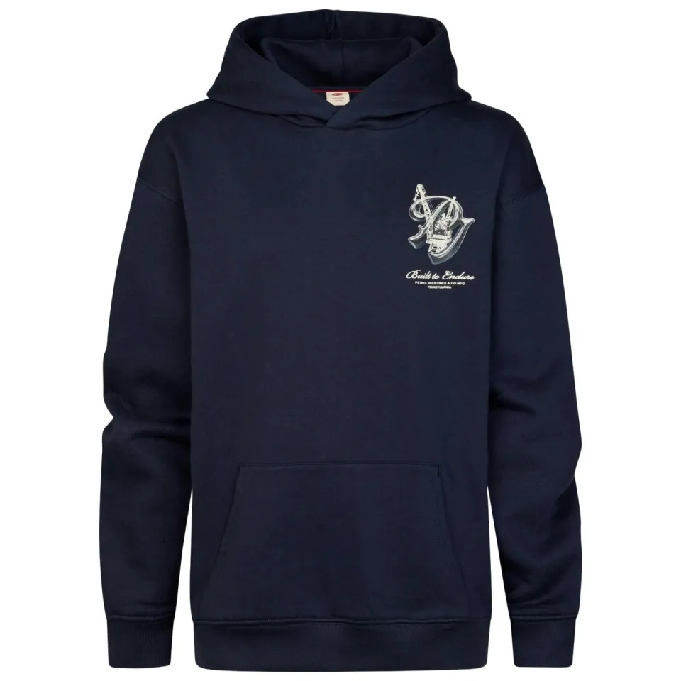 Petrol Industries hoodie met backprint - donkerblauw, foto 2