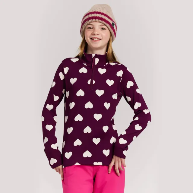 Protest PRTTopsy sweater met opstaande kraag - donkerpaars/lichtroze
