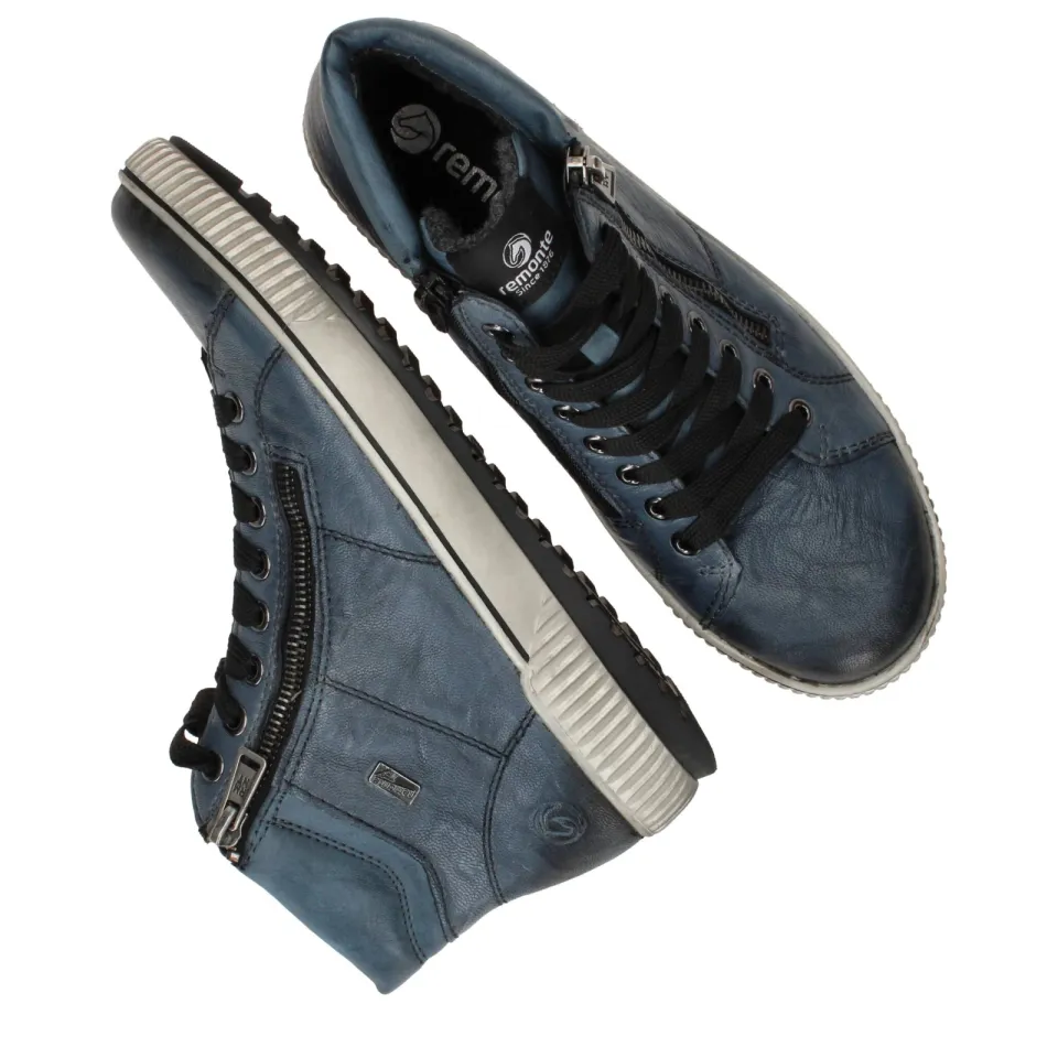 Remonte hoge veterschoen blauw, foto 7