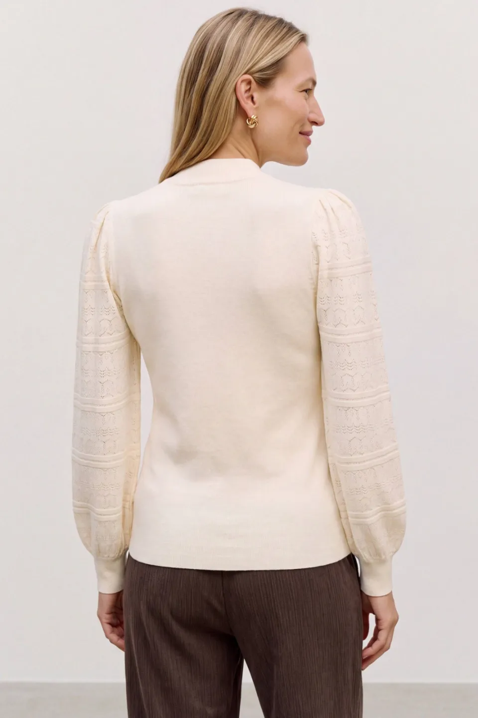 Vero Moda MATERNITY rechtvallende gebreide zwangerschapstrui - beige, foto 5