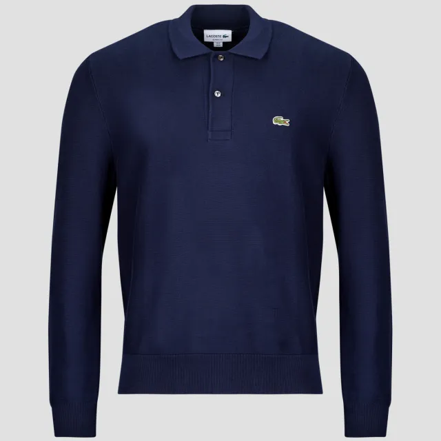 Lacoste Trui Lacoste Pull col polo coton point mousse donkerblauw