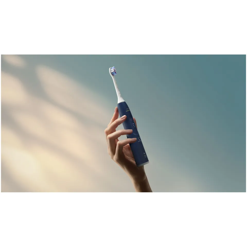 Philips Sonicare 6100 HX7403/05 oplaadbare tandenborstel donkerblauw blauw, foto 3