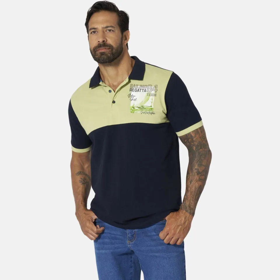 Jan Vanderstorm +FIT Collectie regular polo Plus Size JARAR lichtgroen