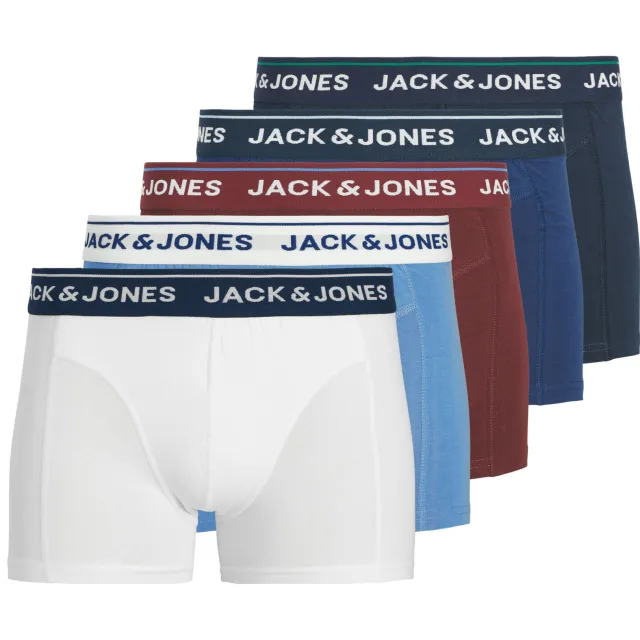 Jack & Jones Branco Trunks Boxershorts Heren (5-pack) Veelkleurig