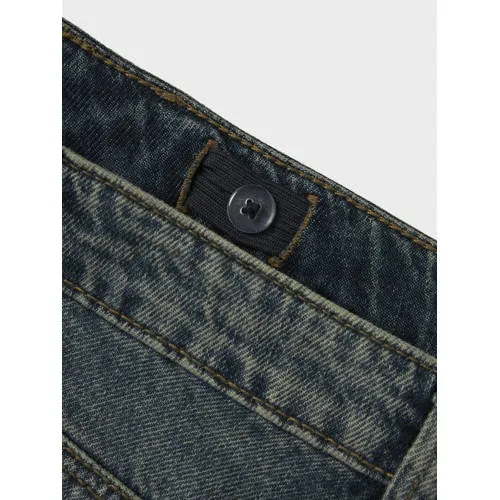 NAME IT KIDS wide leg jeans vintage dark blue denim, foto 4