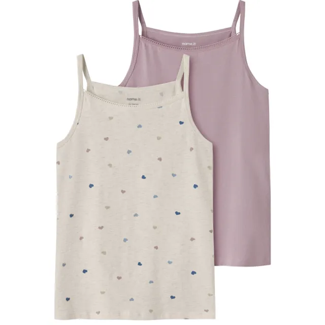 NAME IT singlet ecru/roze set van 2