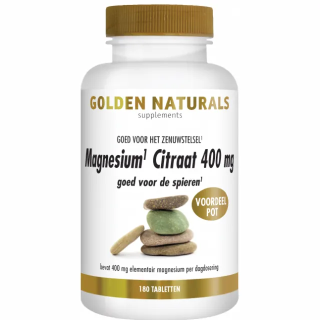 Golden Naturals Magnesium Citraat 400 mg tabletten