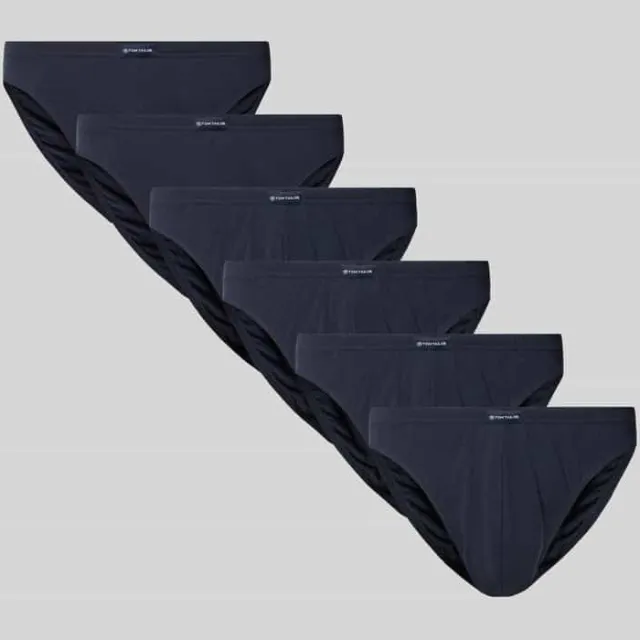 Tom Tailor Slip van katoen in een set van 7 stuks Blauw