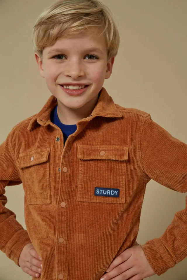 Sturdy corduroy overshirt bruin, foto 7