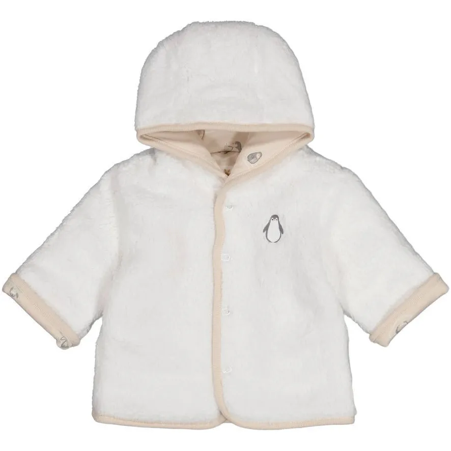 Feetje Penguin Cuddles reversible teddy winterjas offwhite, foto 3