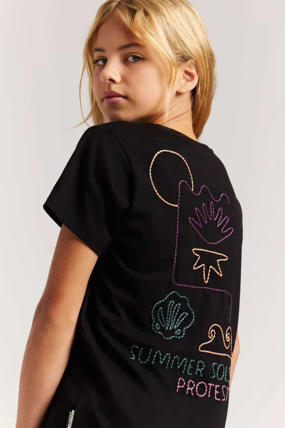 Protest T-shirt met backprint zwart, foto 5
