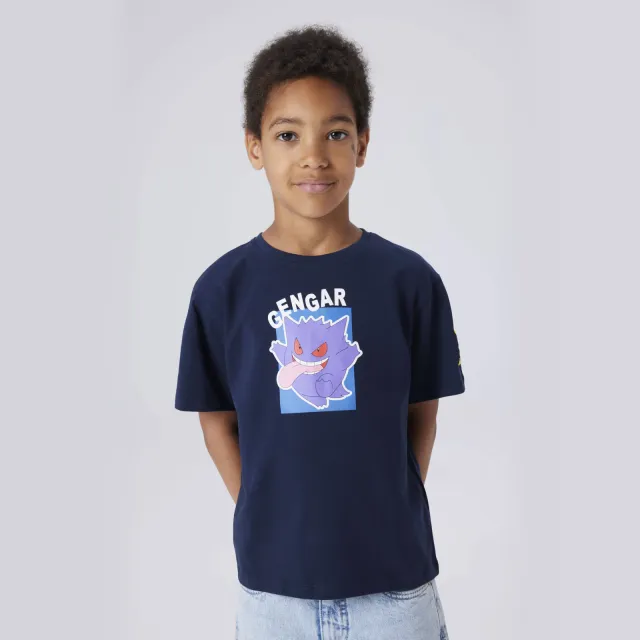 NAME IT Pokemon t-shirt met backprint donkerblauw