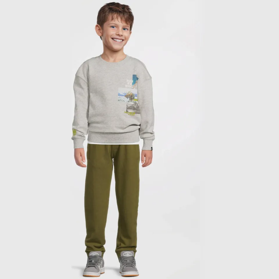 Me & My Monkey sweater grijs melange