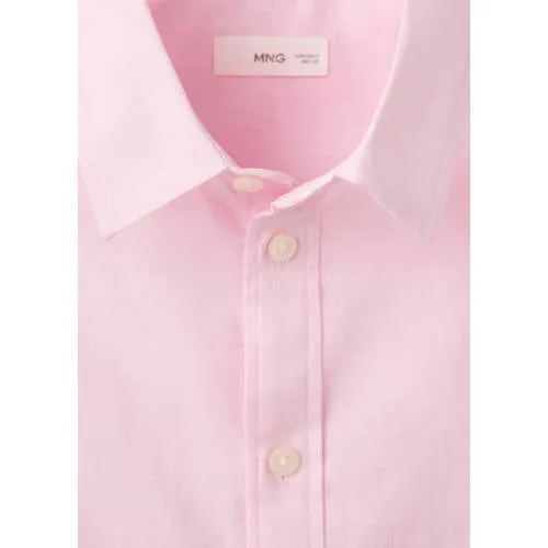 Mango TEEN linnen overhemd roze, foto 5