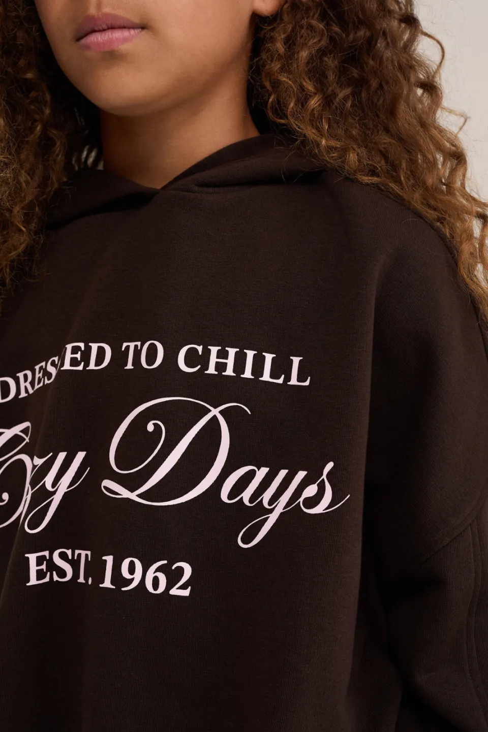 WE Fashion hoodie met print - donkerbruin, foto 6