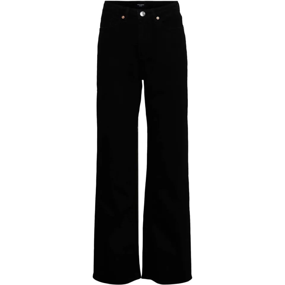 Vero Moda high waist wide leg jeans VMTESSA black denim, foto 2
