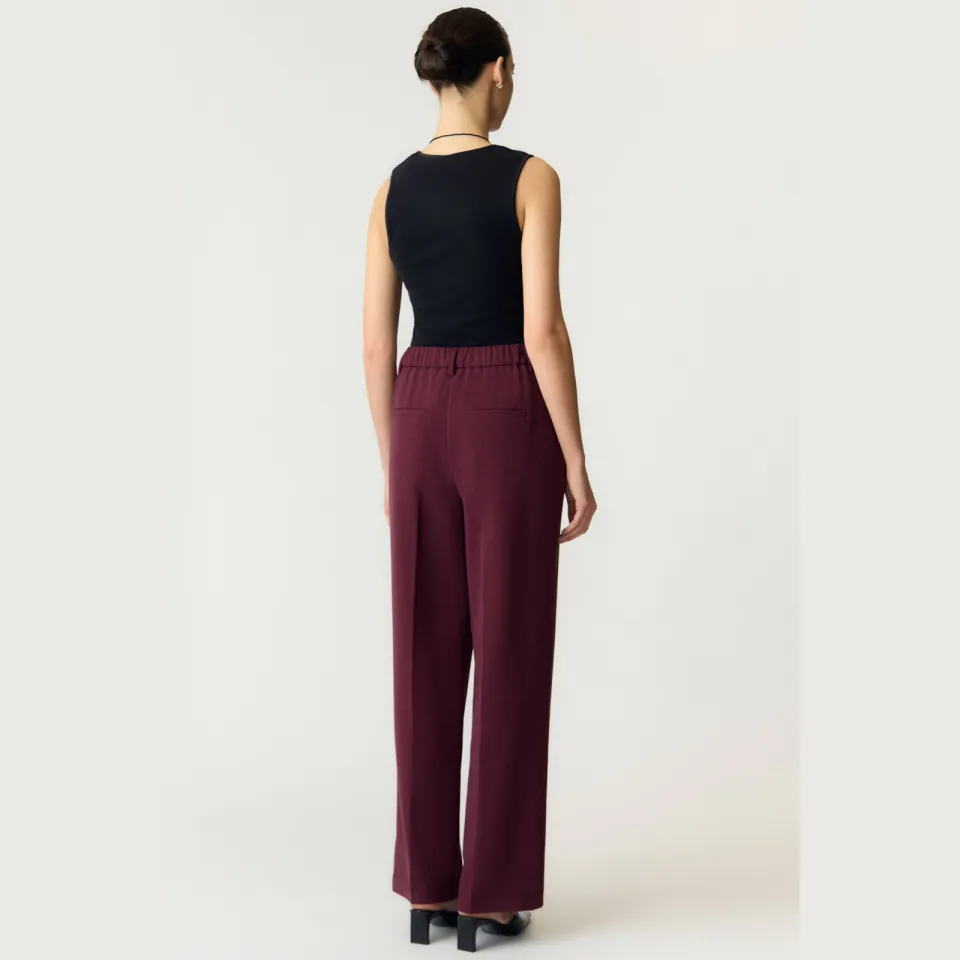 Yas straight leg pantalon - donkerrood, foto 3