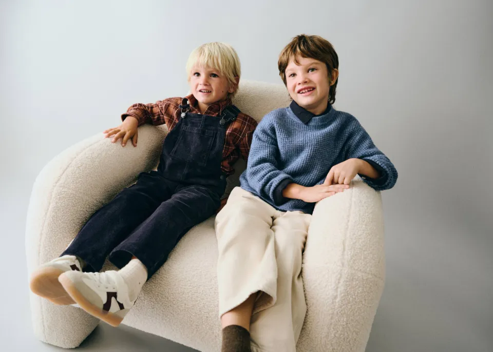 Mango corduroy tuinbroek marine