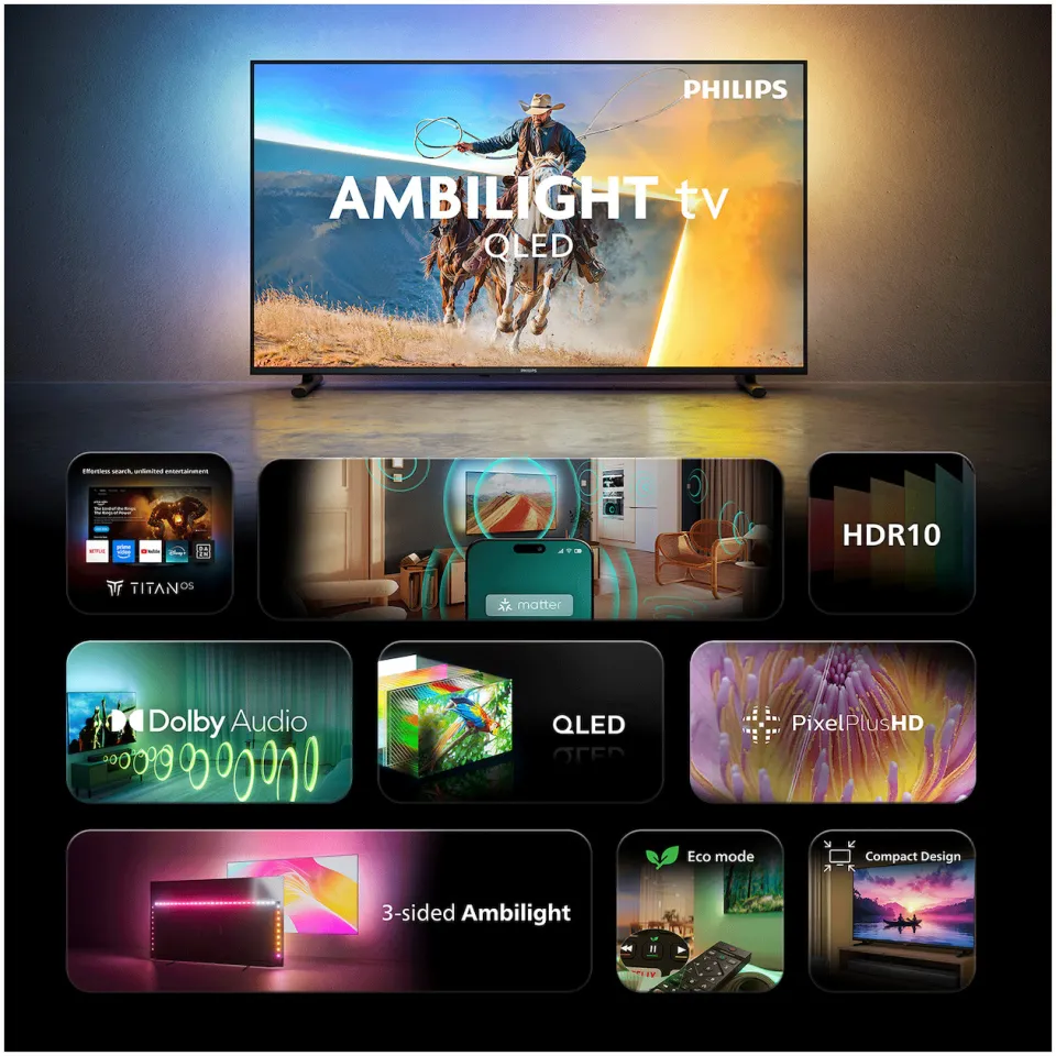 Philips 32PQS6901 (2026) - 32 inch - QLED TV zwart, foto 5