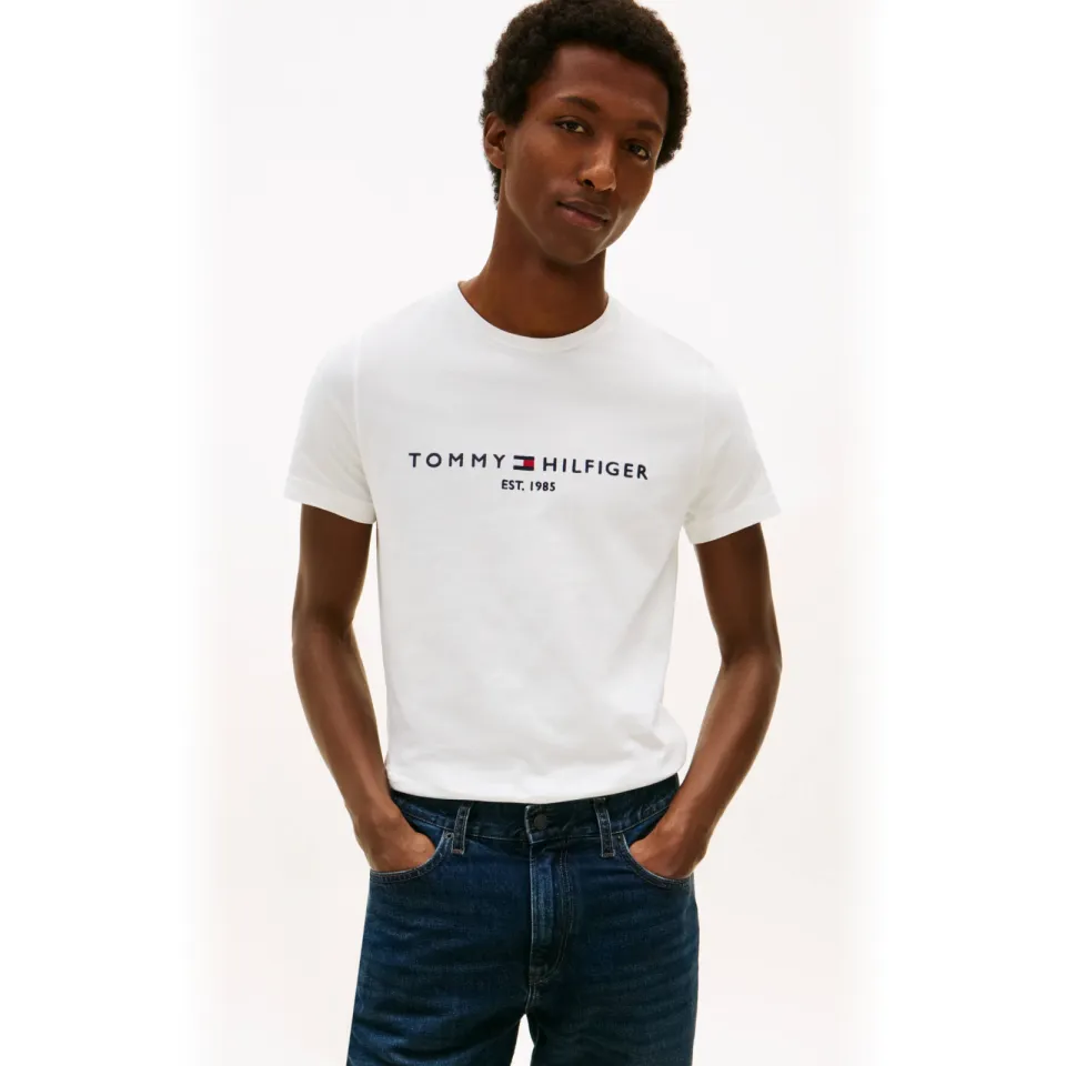 Tommy Hilfiger T-shirt met logo heren wit, foto 3