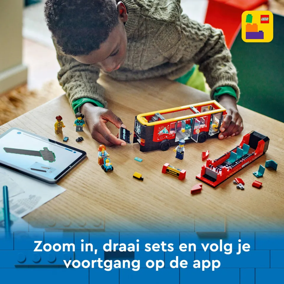 Lego City Toeristische rode dubbeldekker Speelgoed Bus Bouwpakket voor Kinderen 60407, foto 3