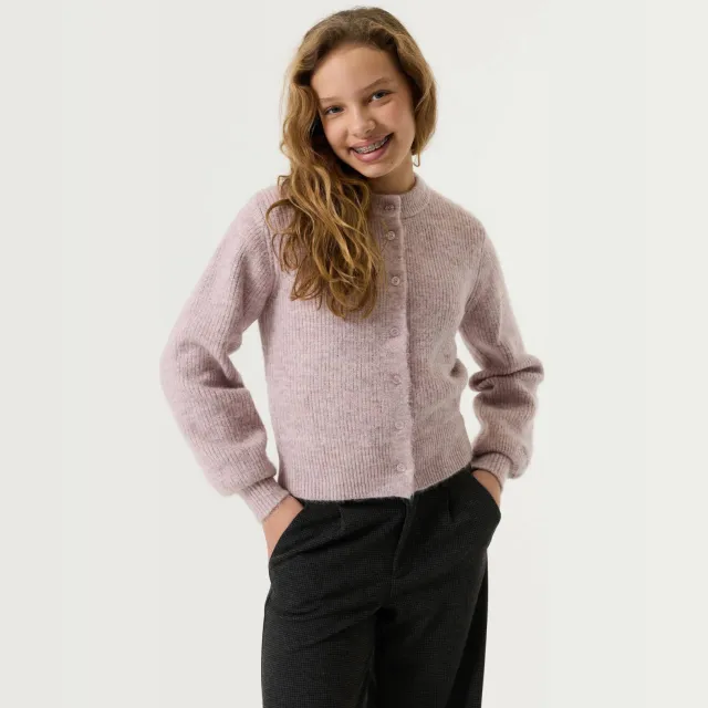 Garcia rechtvallend gebreid vest - roze
