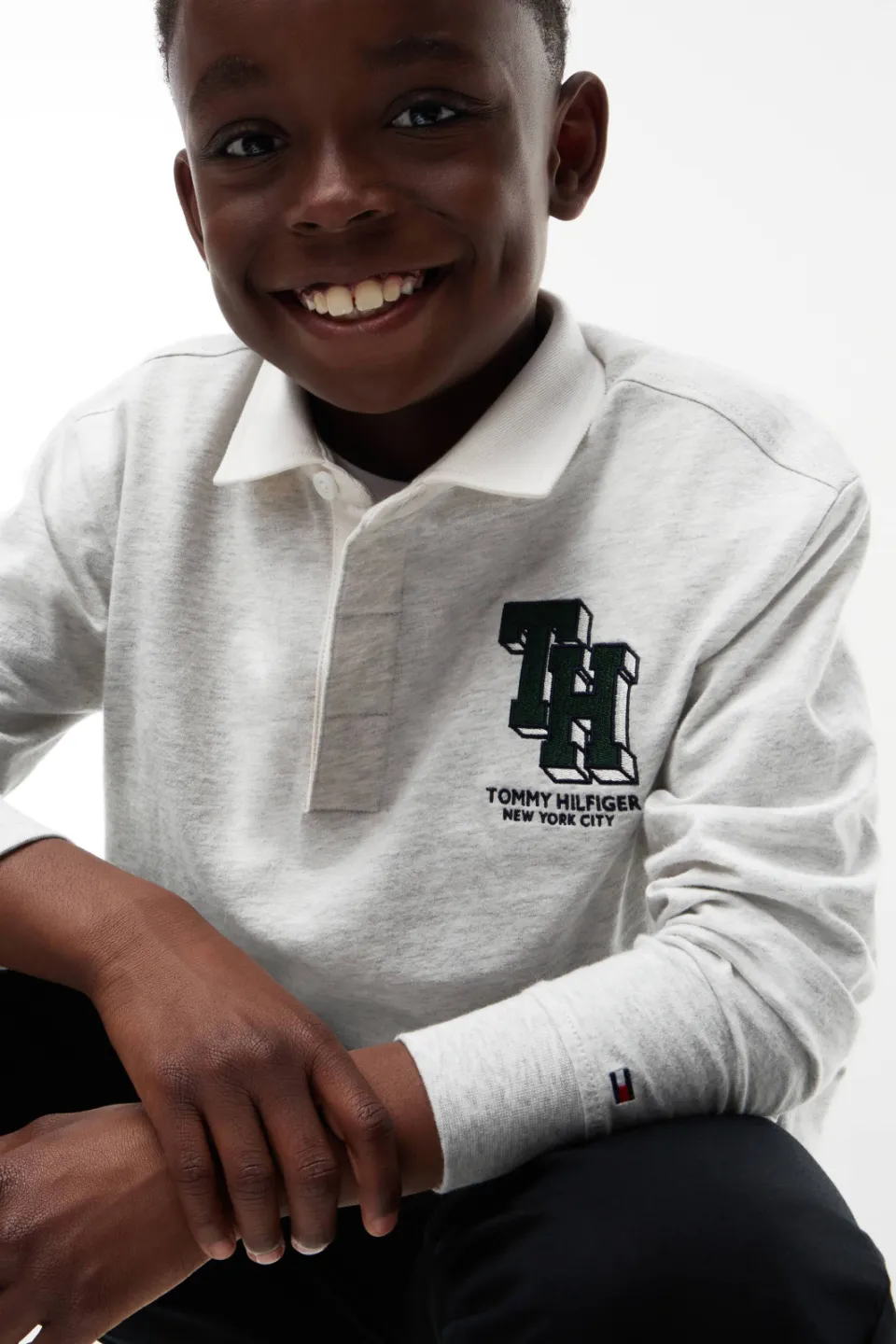 Tommy Hilfiger longsleeve lichtgrijs, foto 5